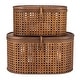 preview thumbnail 8 of 8, Decorative Woven Rattan Storage Boxes - 15.3"L x 10.3"W x 8.3"H