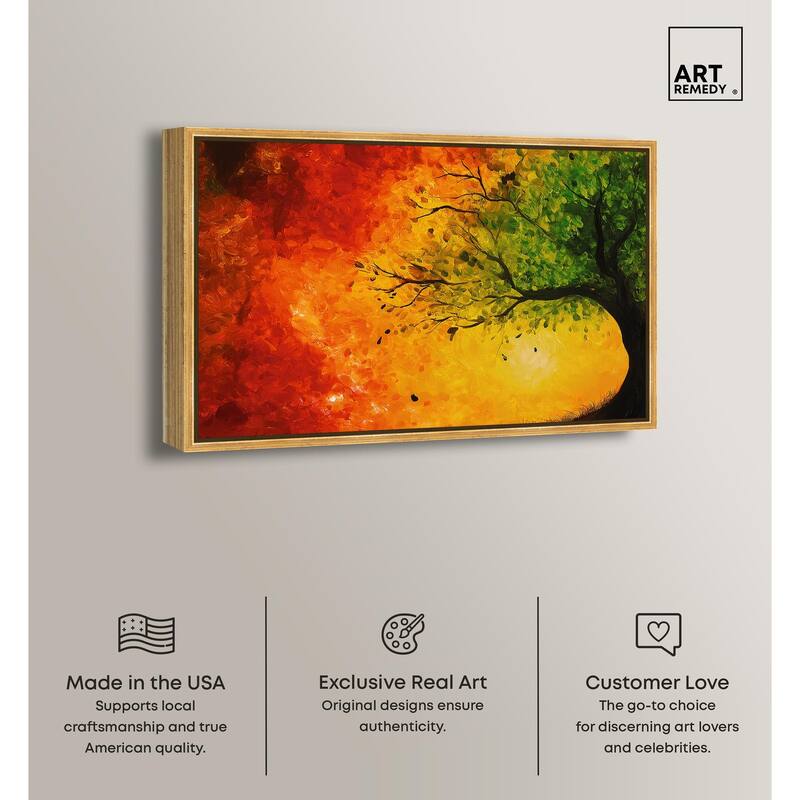 Fire and Ice Tree I Canvas by Art Remedy