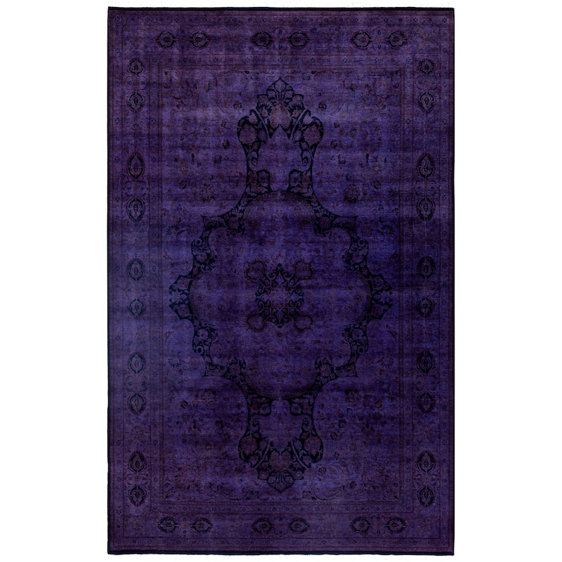 Overdyed One-of-a-Kind Hand-Knotted Area Rug - Purple - 6' 0" x 9' 6"