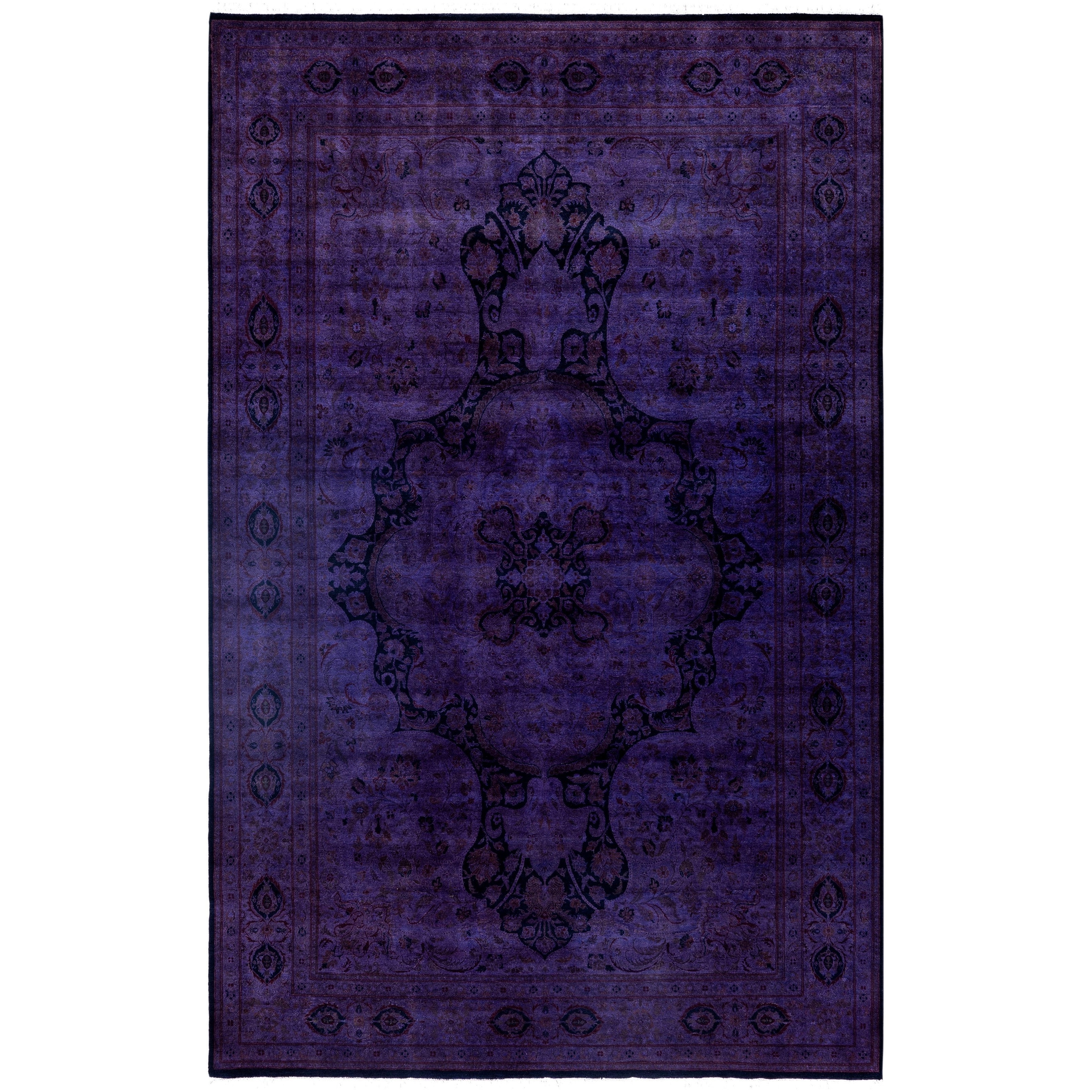 Overdyed One-of-a-Kind Hand-Knotted Area Rug - Purple - 6' 0" x 9' 6"
