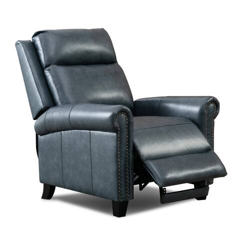 Top Grain Leather Pushback Recliner Chair