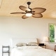preview thumbnail 23 of 64, 44"/52" Palm Leaf Tropical Ceiling Fan with Light and Remote,Indoor and Outdoor Ceiling Fan,Waterproof