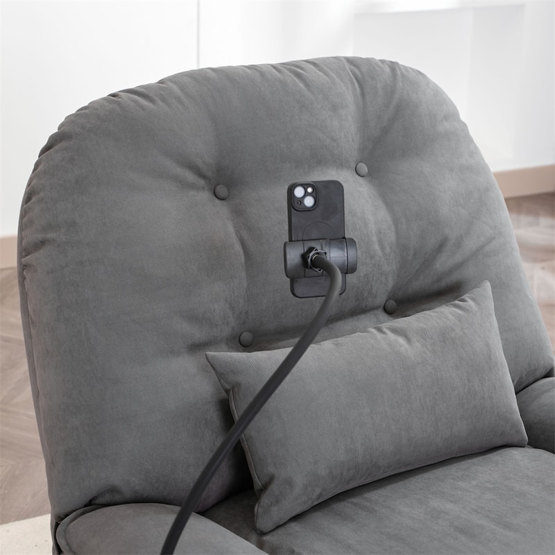 Power Recliner Swivel Glider USB Charger with Bluetooth Music Player