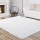 preview thumbnail 7 of 10, GlowSol Faux Sheepskin Wool Area Rug, Bunny Hair Chair Cover Seat Pad Fuzzy Thick Area Rug Carpet Mat for Bedroom Floor Sofa 4' x 6' - White