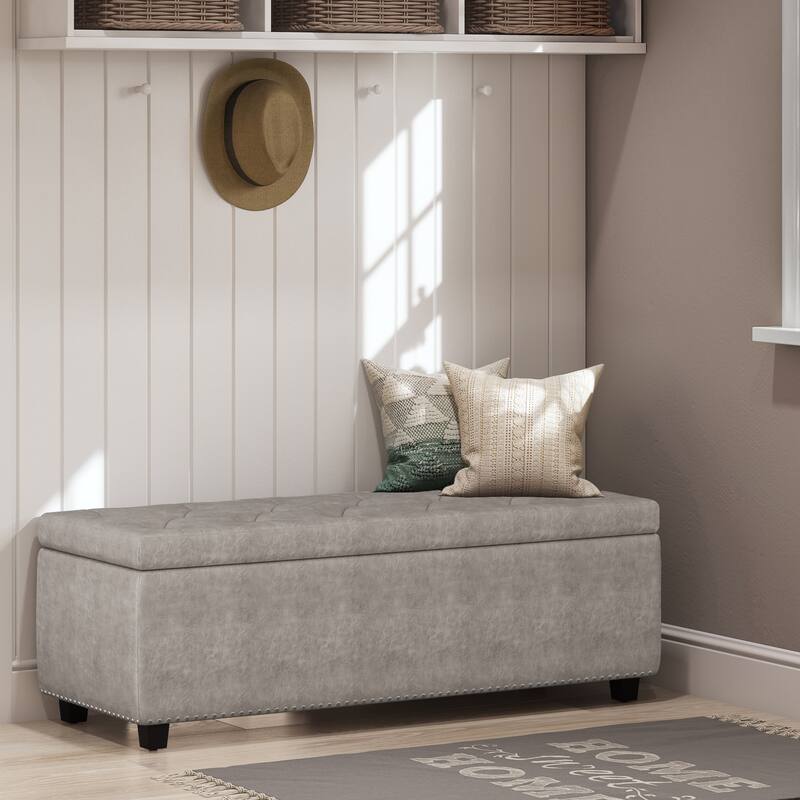 WYNDENHALL Springfield 48 inch Wide Rectangle Storage Ottoman