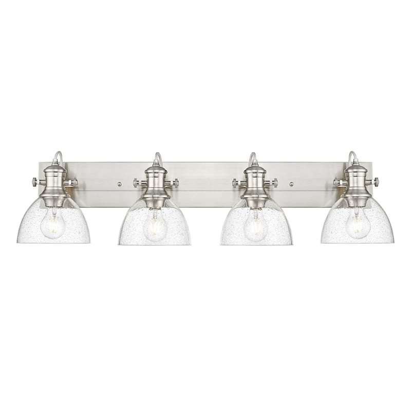 Golden Lighting Hines 4 Light 35" Wide Bathroom Vanity Light - Pewter