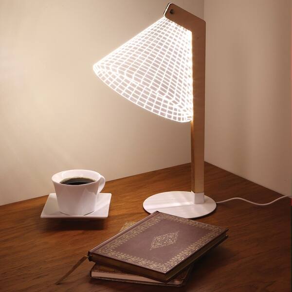 Shop Led Table Lamp Light Up Lampshade 3d Optical Illusion Design Overstock 15270970