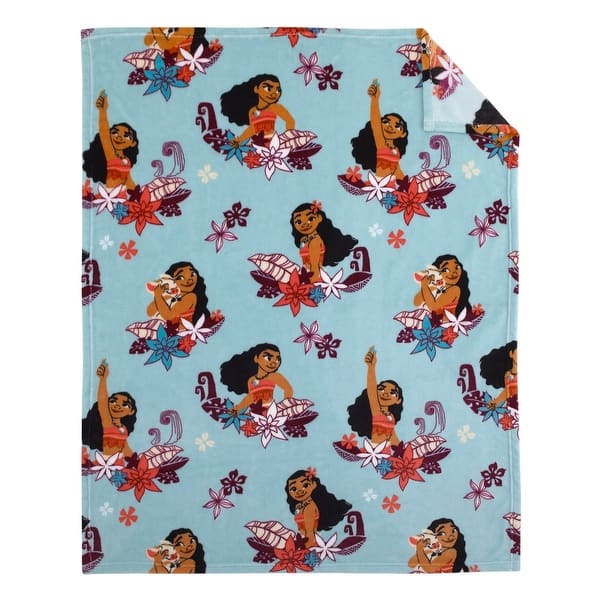 slide 2 of 4, Disney Moana Feel The Waves Toddler Blanket