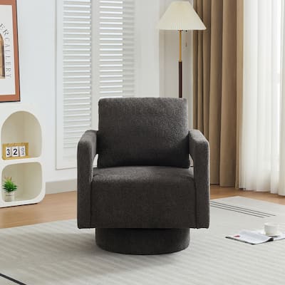 360 Degree Swivel Accent Chair with Open Back for Living Room