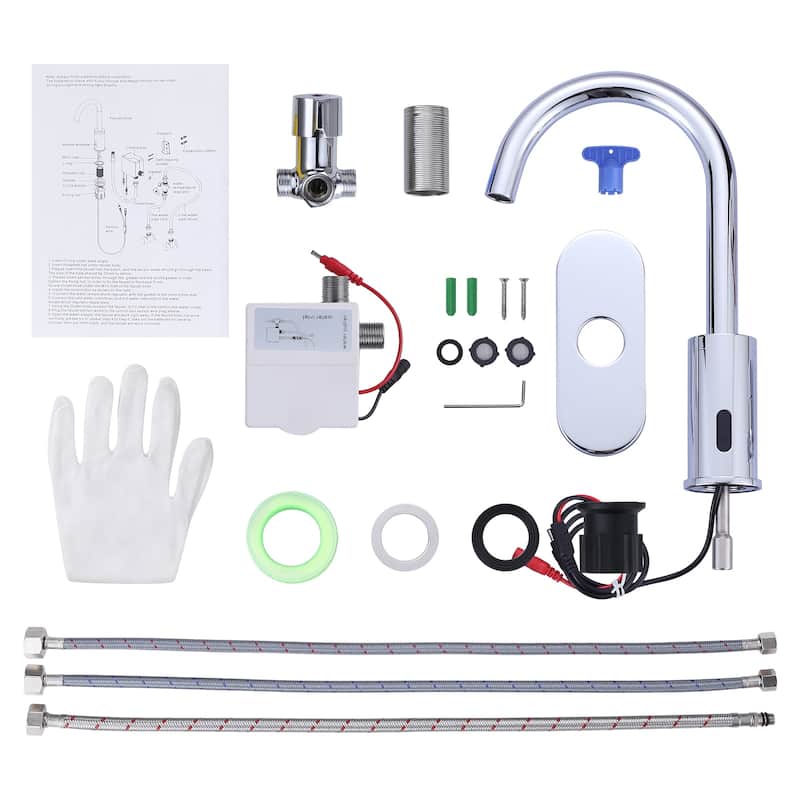 WOWOW Modern Touchless Smart Single Hole Bathroom Faucet