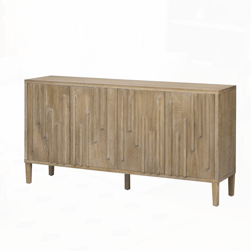 Distinctive Solid Ash Veneer Buffet with Storage