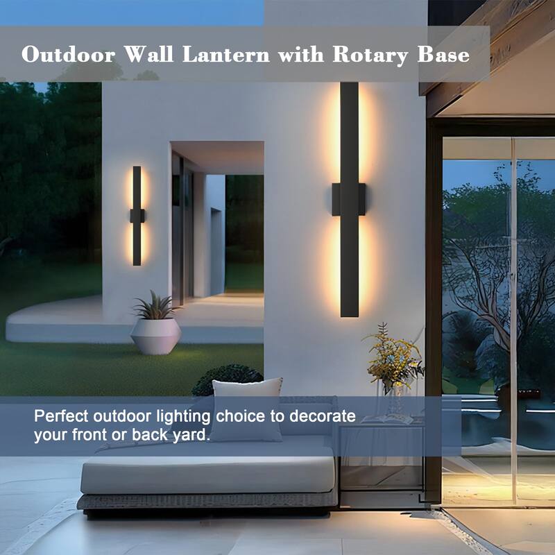 Outdoor Hardwired Bar Wall Light Linear Sconce with LED Source