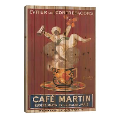 Cafe Martin, 1921 Print On Wood by Leonetto Cappiello - Multi-Color