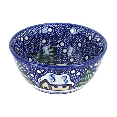 Blue Rose Polish Pottery WR Unikat Cereal Bowl