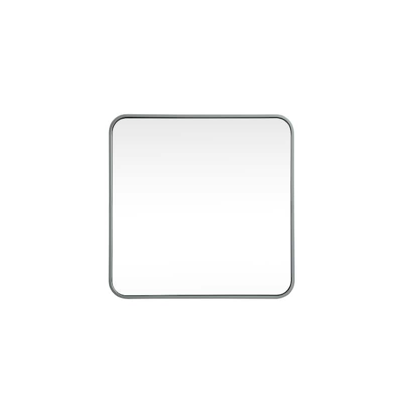 Indigo Home Soft corner metal square mirror 24x24 inch