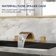 preview thumbnail 21 of 34, Double Handle Waterfall Bathroom Faucet with Pop-up Drain,Widespread 3 Hole Bathroom Sink Faucet