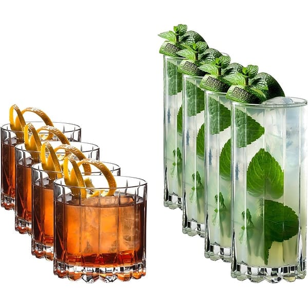 slide 2 of 4, 5417/57 Drink Specific Glassware Rocks and Highball, Set of 8, Clear