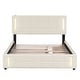 preview thumbnail 9 of 11, Queen Size Upholstered Platform Bed with Twin Size Trundle Wood Bed Frame & Drawers Storage Bed for Kids Teens Adults, Beige