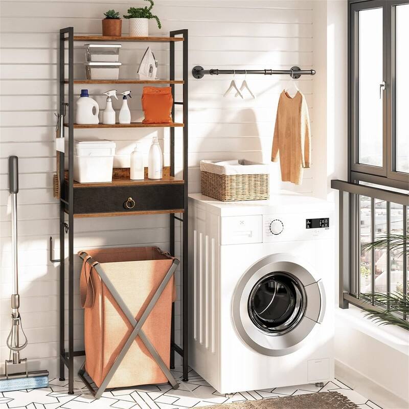 Over The Toilet Storage - 9.4"D x 25.2"W x 68.9"H