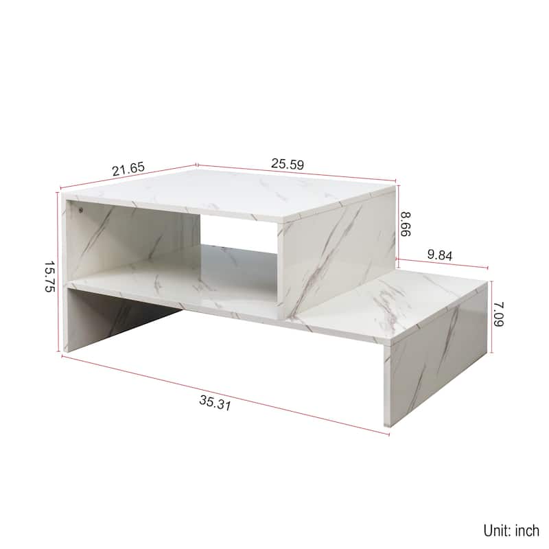 Coffee Table With Unique Architectural Shape