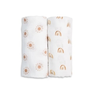 lulujo 2 PK Muslin Swaddling Blankets