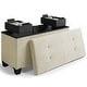 preview thumbnail 38 of 192, Empyrean Tuffted Folding Foot Rest Storage Ottoman Bench with Storage Bins