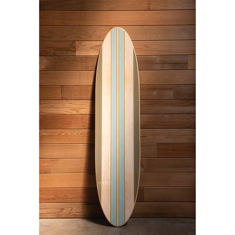 Lacquered Wood Surfboard Wall Décor (Hangs Vertical or Horizontal)
