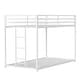 preview thumbnail 6 of 11, Adam Sturdy Twin over Twin Metal Bunk White for Kids and Adult, Low Profile and Easy Climbing with Stable Ladder