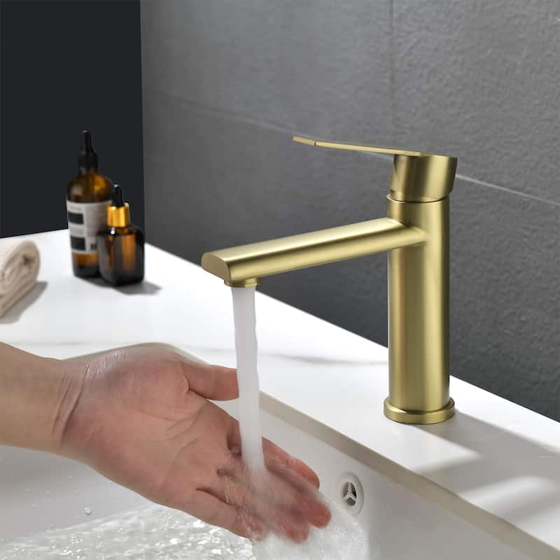 Single Handle Bathroom Sink Faucet One Hole Bathroom Faucets Modern Basin Vanity Taps Without Drain
