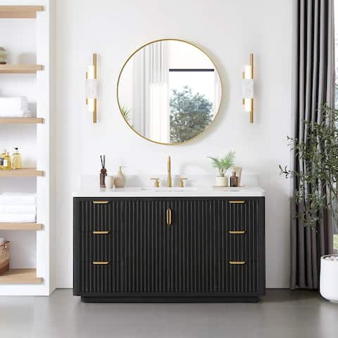 Cadiz Bath Vanity with Composite Stone Top without Mirror