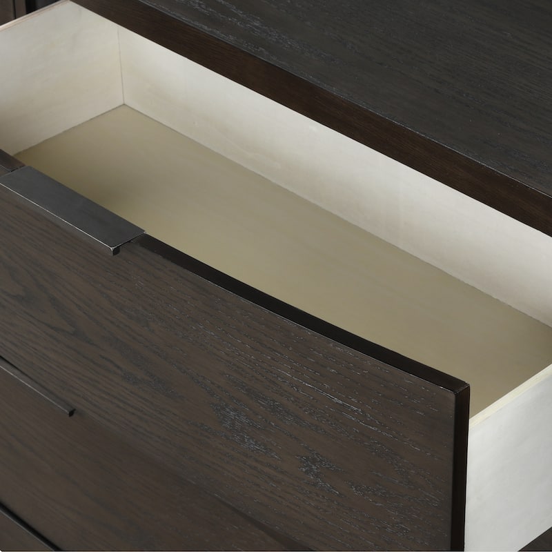 Roundhill Furniture Belani Wood 3-Drawer Nightstand, Espresso