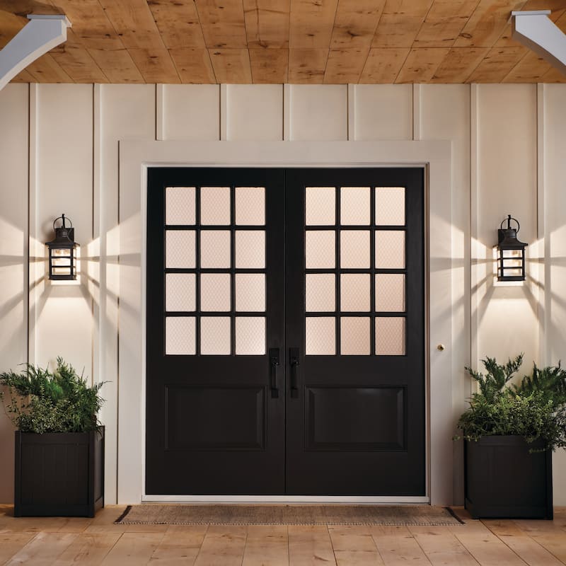 Kichler Lighting Grand Ridge 20-in 1-Light Weathered Zinc Outdoor Wall Light