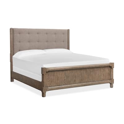 Magnussen Home Claremont Smokey Taupe Upholstered Panel Bed