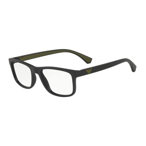 Emporio Armani Black Men's Rectangle Eyeglasses