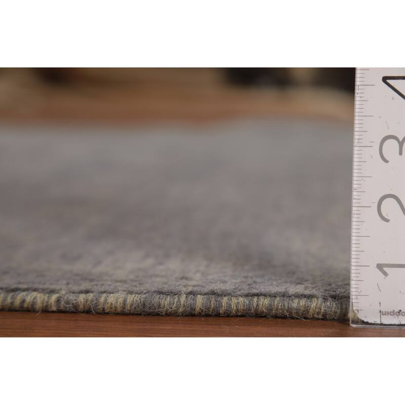 Modern Gray Gabbeh Oriental Rug Handmade Contemporary Wool Carpet - 4'11" x 6'6"
