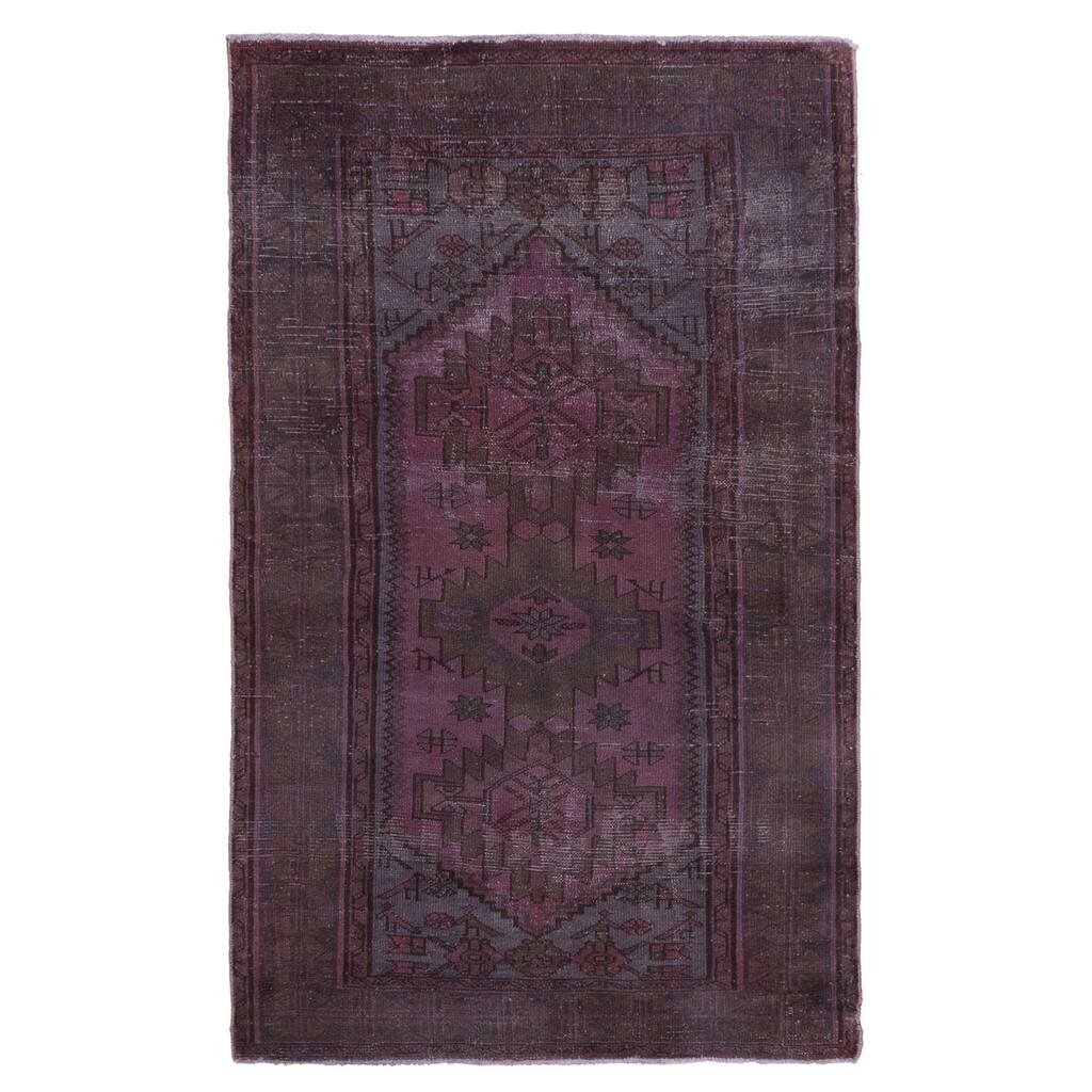 ECARPETGALLERY Hand-knotted Color Transition Pink Wool Rug - 3'2 x 5'3