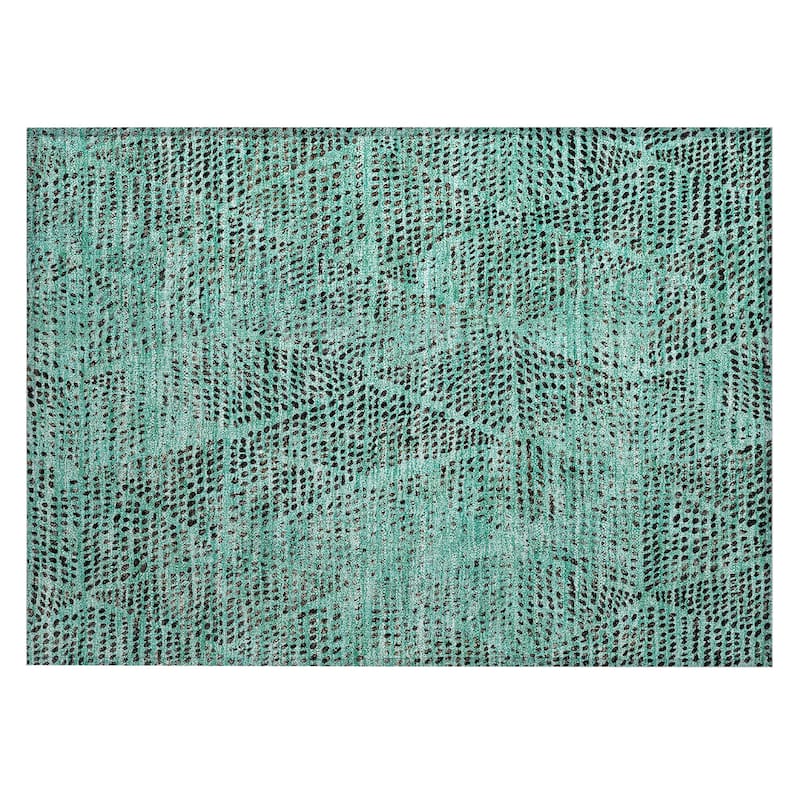 Machine Washable Indoor/ Outdoor Chantille Contemporary Diamonds Rug