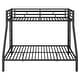 preview thumbnail 9 of 10, Twin XL over Queen Metal Bunk Bed with Ladder and Guardrails, Black