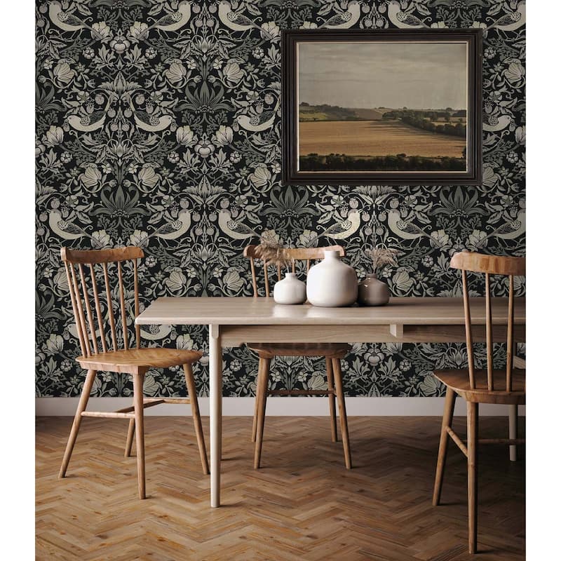 Seabrook Designs Fragaria Garden Non-Woven Unpasted Wallpaper