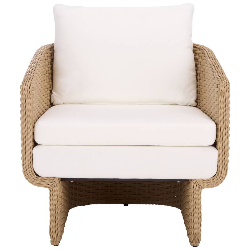 SAFAVIEH COUTURE Giuseppe Rattan Weaving Chair - 29"W x 30"D x 29"H