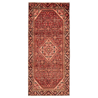 ECARPETGALLERY Hand-knotted Andelz Red Wool Rug - 4'8 x 10'6