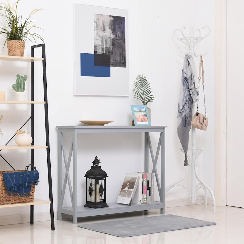 2-Tier Console Table, Sofa Side Table