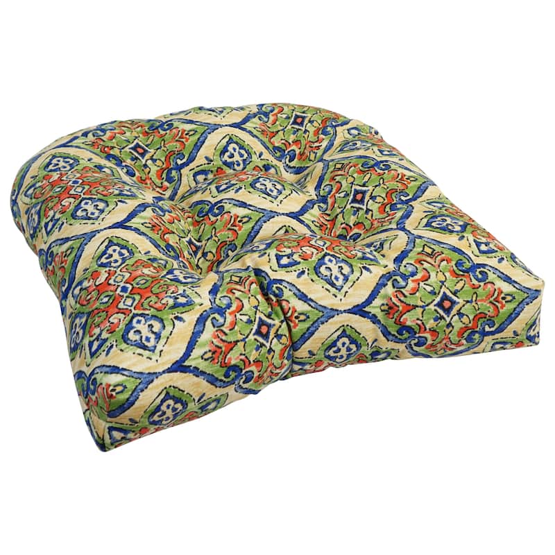 19-inch Rounded Back Indoor/Outdoor Chair Cushions (Set of 4) - 19" x 19"