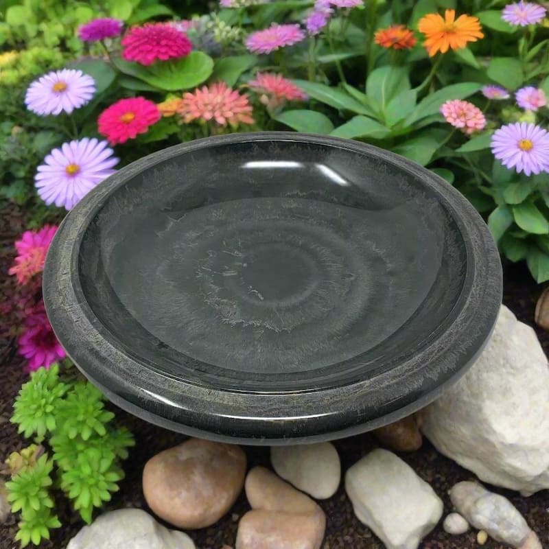19" Dia Fiber Clay Birdbath Tops