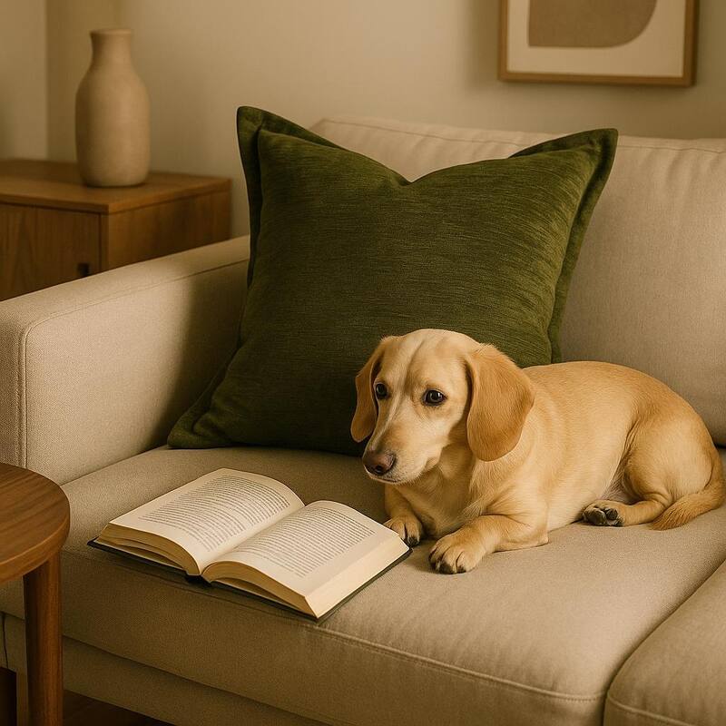 Velvet Throw Pillow - Luxe Mocha Shine with a Soft, Glimmering Finish