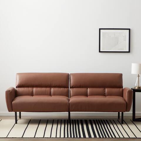 Lucid Comfort Collection Futon Sofa Bed with Box Tufting