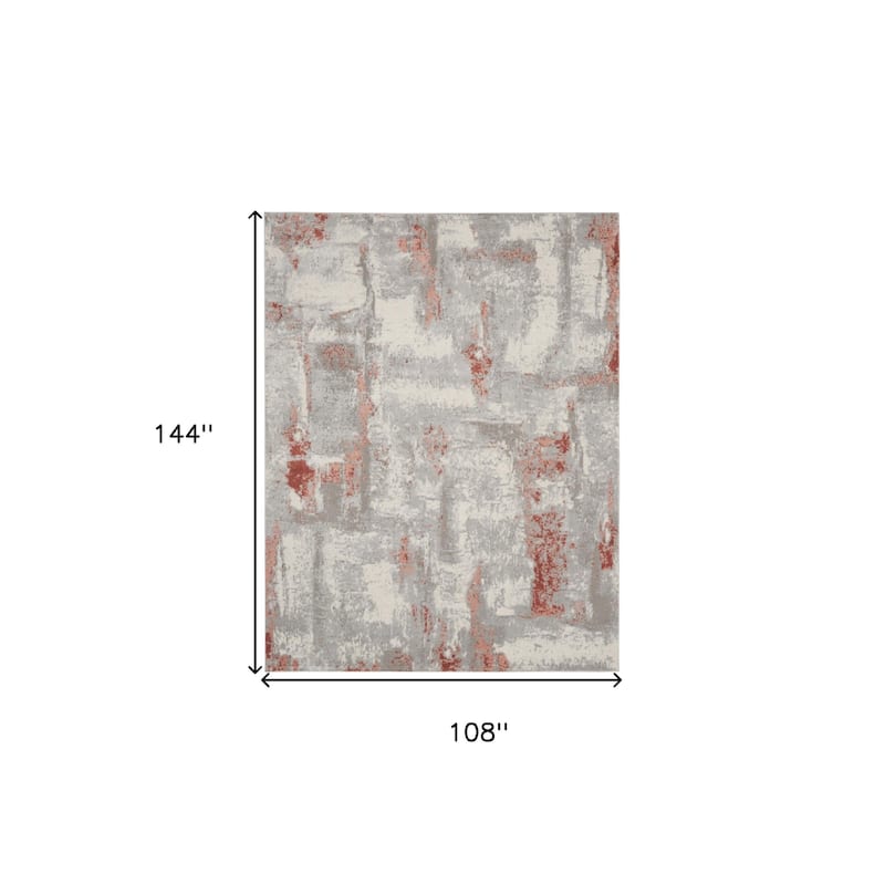 Hilic Abstract Modern Non Skid Low Pile Area Rug By HomeRoots - 144' X '108' X '0.25