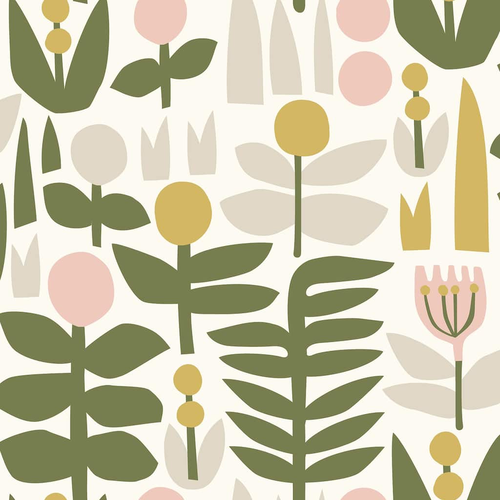 Leah Duncan Yellow A Bit Of Folk Peel & Stick Wallpaper