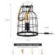 preview thumbnail 4 of 7, Rustic Black Small Accent Uplight Table Lamp with Jute Rope Handle - 10.6"H