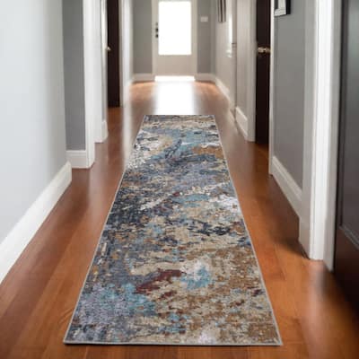HomeRootsAbstract Modern Runner Area Rug